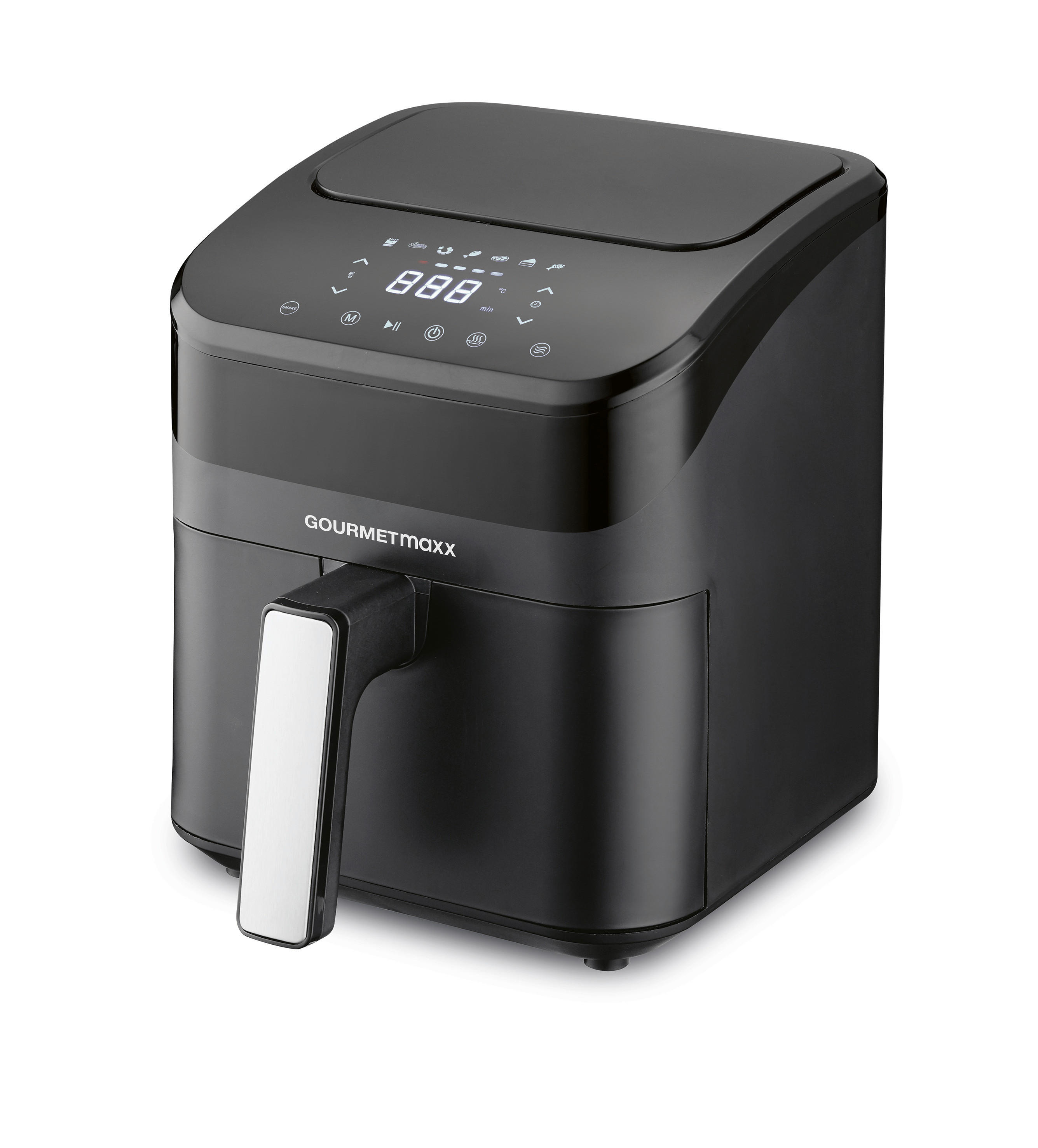 GOURMETmaxx Heißluftfritteuse schwarz Metall B/H/L: ca. 24x28,6x34,9 cm ca. 4 l Heißluftfritteuse 15021 - schwarz (34,90/24,00/28,60cm) - GOURMETmaxx