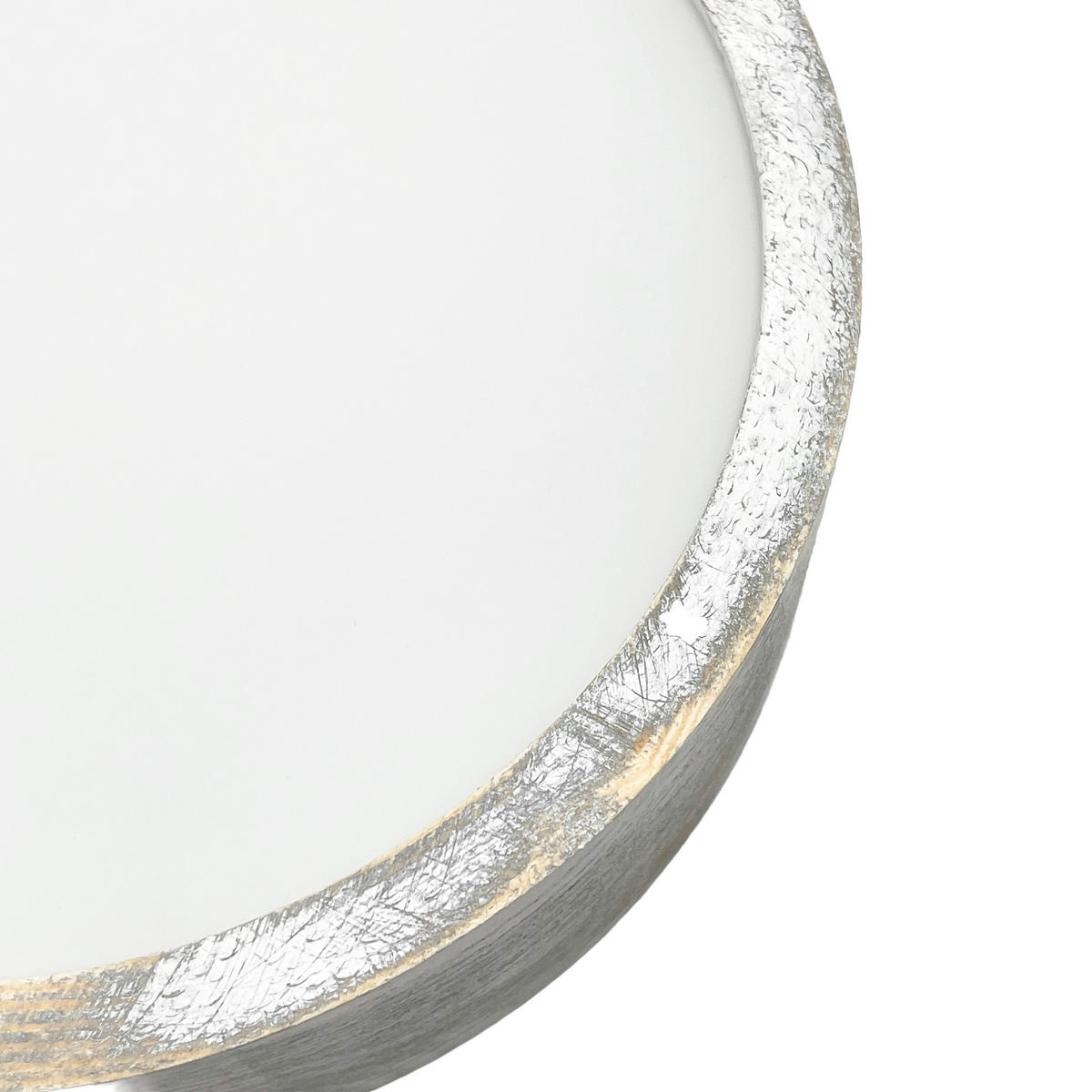 Lamkur Deckenleuchte hellbraun weiß Glas Holz B/H/L: ca. 28,5x12x28,5 cm 1 Brennstellen Eveline - weiß/hellbraun (28,50/28,50/12,00cm) - Lamkur