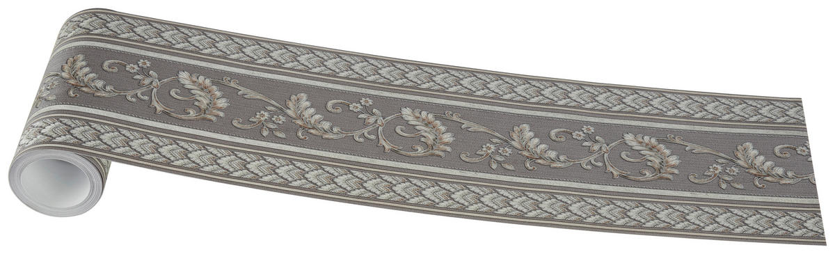 Borte Ranke graubraun B/L: ca. 16,5x500 cm Vinylborte_36731-1 - graubraun (16,50/500,00cm)