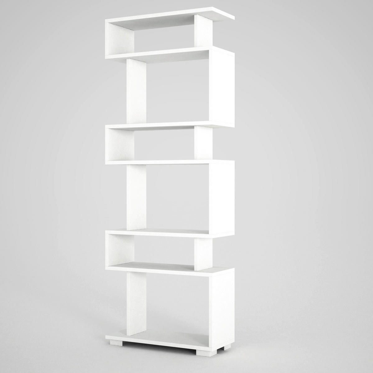 Regal Blok weiß B/H/T: ca. 60x160x20 cm Blok - weiß (60,00/160,00/20,00cm) - moebel17
