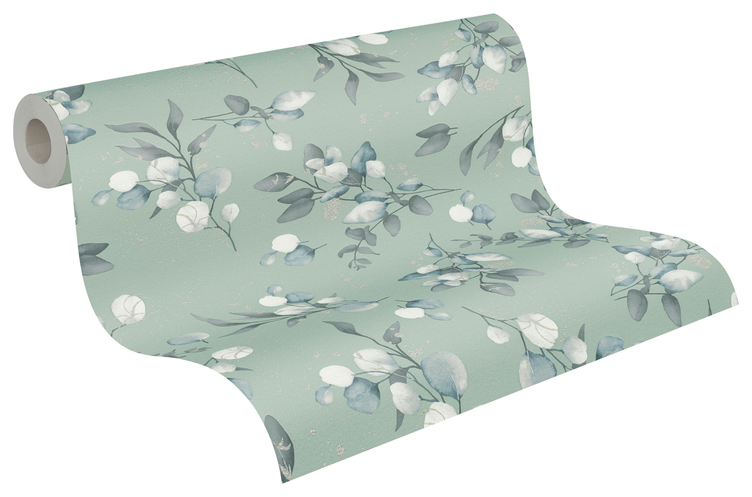 A.S.Creation Vliestapete grün blau grau B/H/D: ca. 53x1005x7,6 cm Vliestapete - blau/grün (7,60/1005,00cm) - A.S.Creation