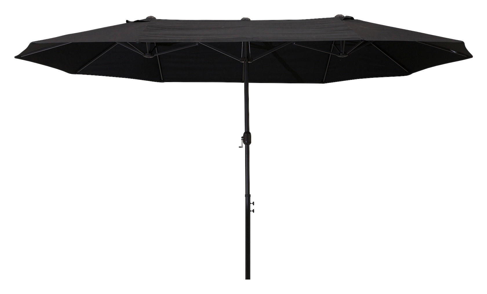 Outsunny Marktschirm schwarz Stahl B/H/L: ca. 270x240x460 cm Marktschirm - schwarz (460,00/270,00/240,00cm) - Outsunny