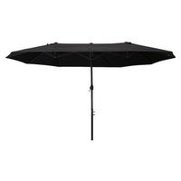 Outsunny Marktschirm schwarz Stahl B/H/L: ca. 270x240x460 cm Marktschirm - schwarz (460,00/270,00/240,00cm) - Outsunny