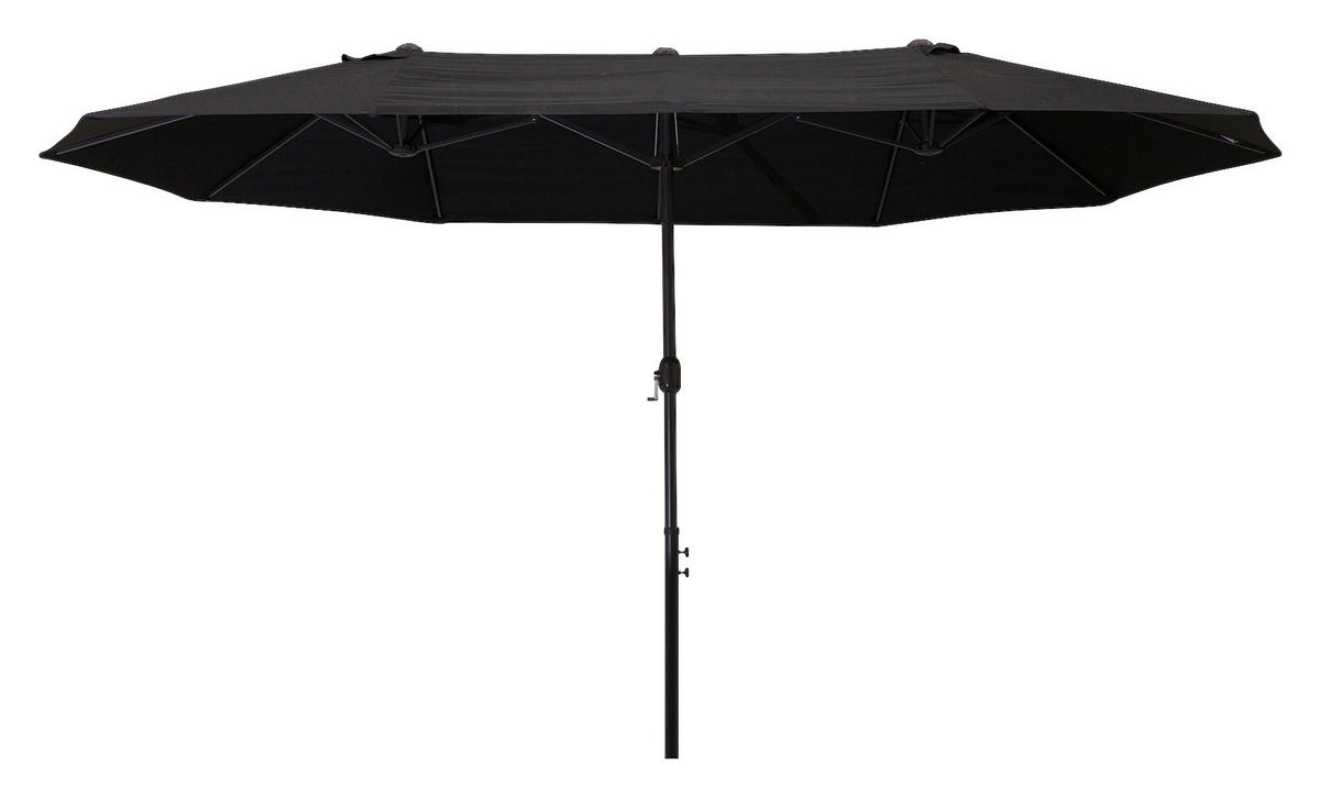 Outsunny Marktschirm schwarz Stahl B/H/L: ca. 270x240x460 cm Marktschirm - schwarz (460,00/270,00/240,00cm) - Outsunny