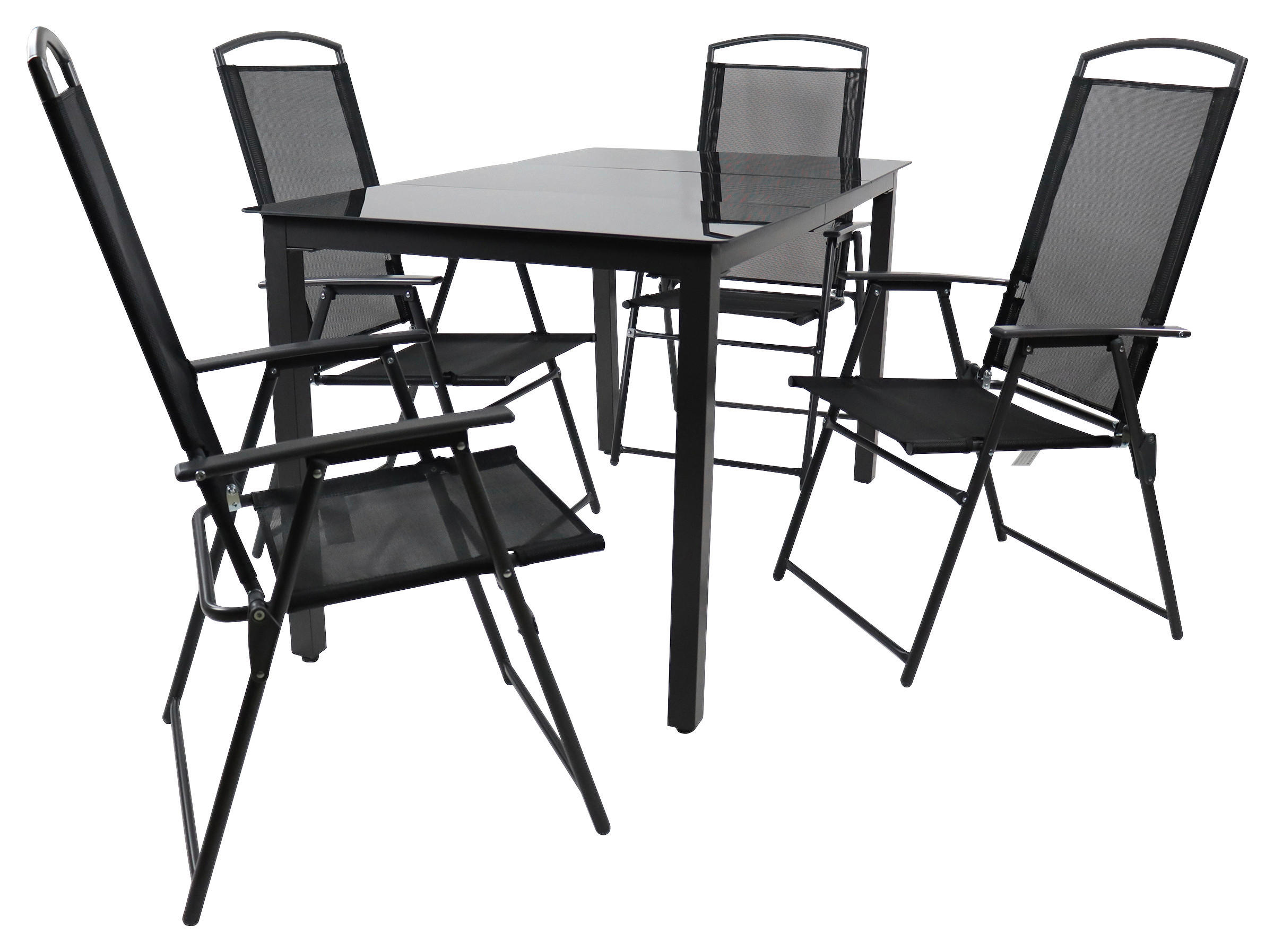 VCM Gartensitzgruppe anthrazit Stahl B/H/L: ca. 140x76x80 cm Gartensitzgruppe - anthrazit (80,00/140,00/76,00cm) - VCM