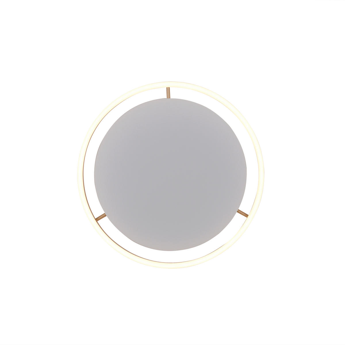 Just Light LED-Deckenleuchte RITUS 15391-60 messing weiß Metall H/D: ca. 5,3x39,3 cm 1 Brennstellen RITUS - messing/weiß (39,30/5,30cm) - Just Light