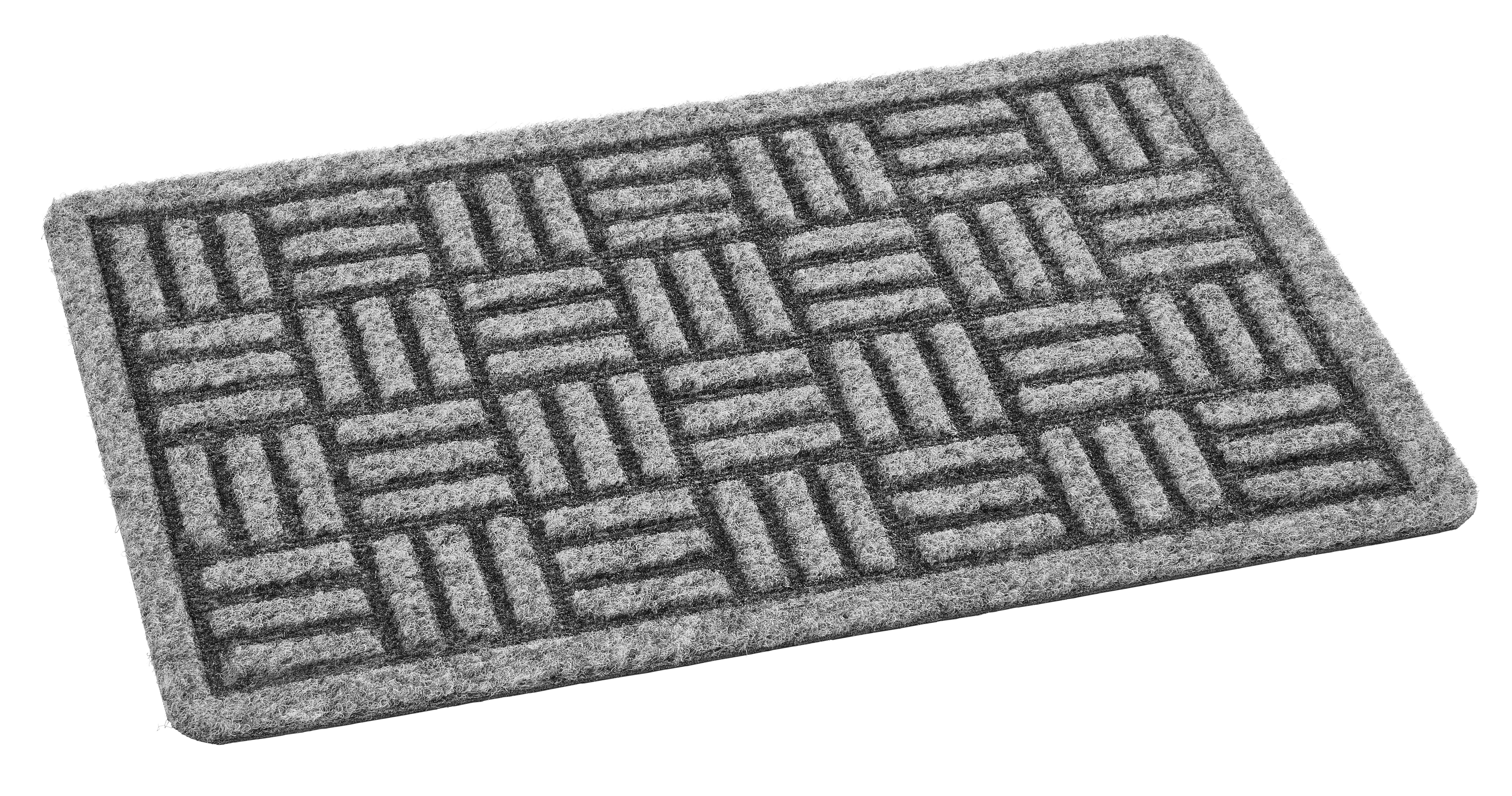 Fußmatte Karo grau B/L: ca. 40x60 cm Karo - grau (40,00/60,00cm)
