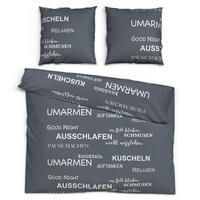 Microfaser Bettwäsche Bettwäsche_Microfaser_Umarmen - anthrazit (200,00/200,00cm)