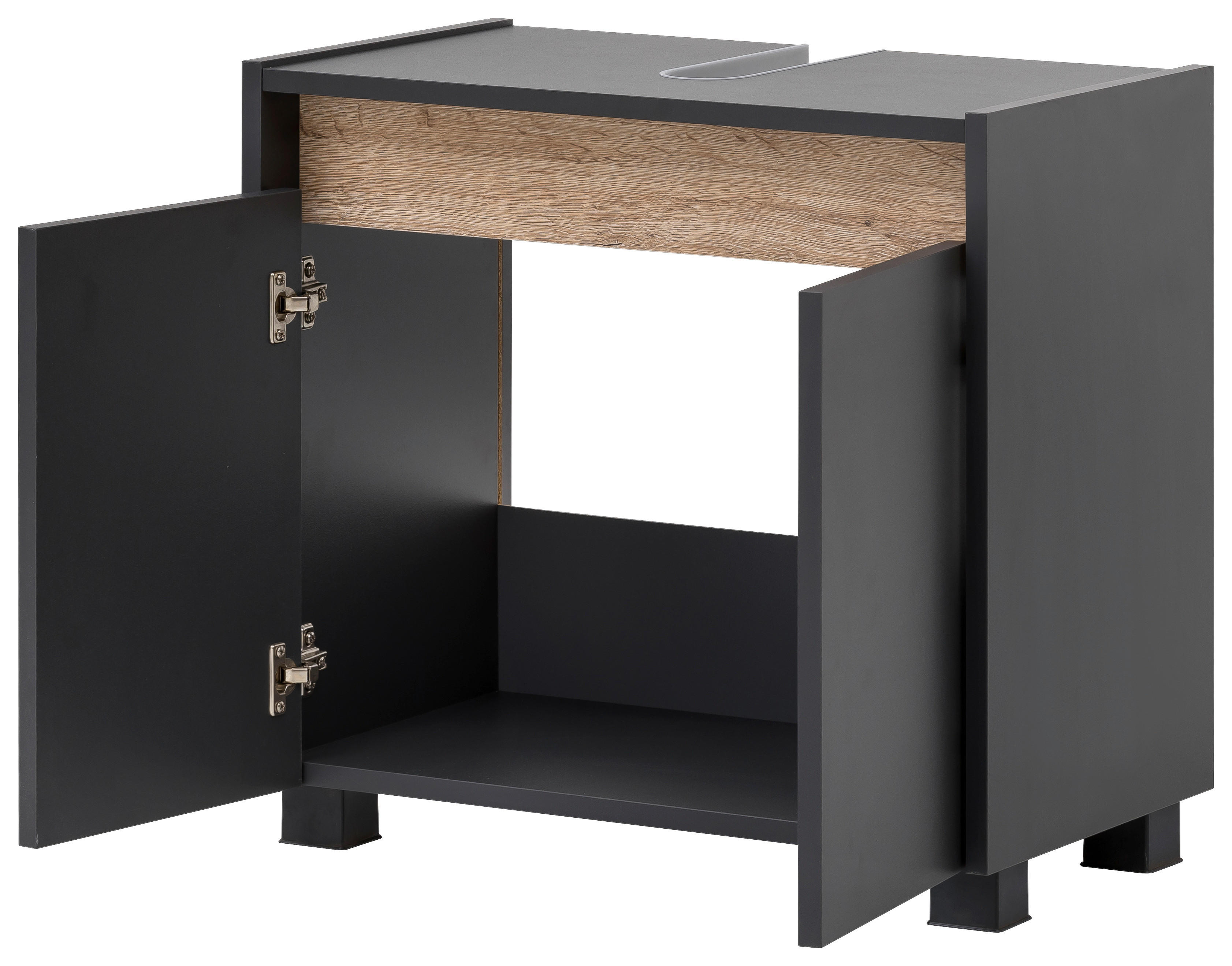 Waschbeckenunterschrank Cosmo anthrazit B/H/T: ca. 56,9x54,6x33 cm Cosmo - anthrazit (56,90/54,60/33,00cm) - Möbelpartner