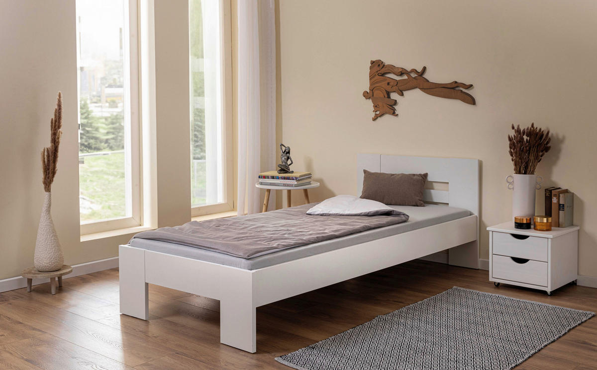 Bett Annik 90x200 weiß Annik 90x200 - weiß (204,00/96,00/71,00cm) - Inter Link