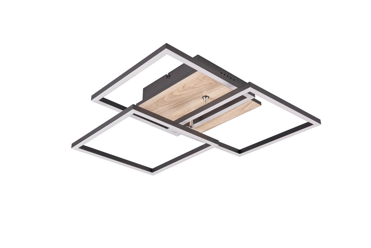 Reality LED-Deckenleuchte R62883135 Mobile schwarz Acryl Metall MDF B/H/T: ca. 39x10x42 cm 1 Brennstellen Mobile - schwarz (39,00/10,00/42,00cm) - Reality