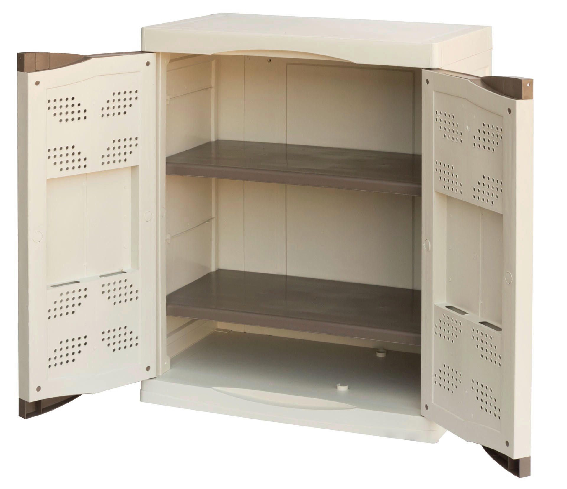 Artplast Kunststoffschrank Evolution beige Polyrattan B/H/L: ca. 47x97x70 cm Evolution - braun/beige (70,00/47,00/97,00cm) - ArtPlast