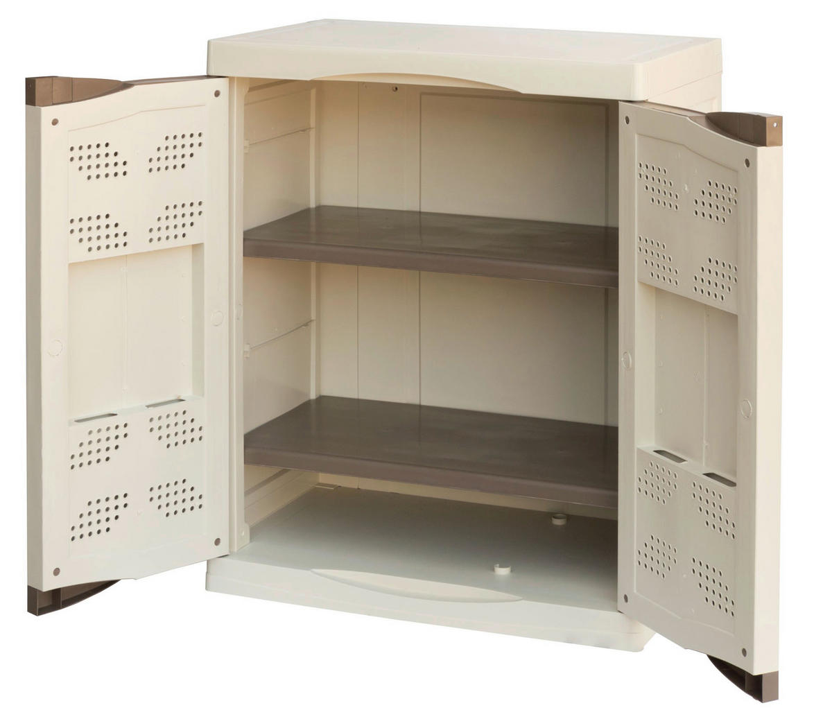 Artplast Kunststoffschrank Evolution beige Polyrattan B/H/L: ca. 47x97x70 cm Evolution - braun/beige (70,00/47,00/97,00cm) - ArtPlast