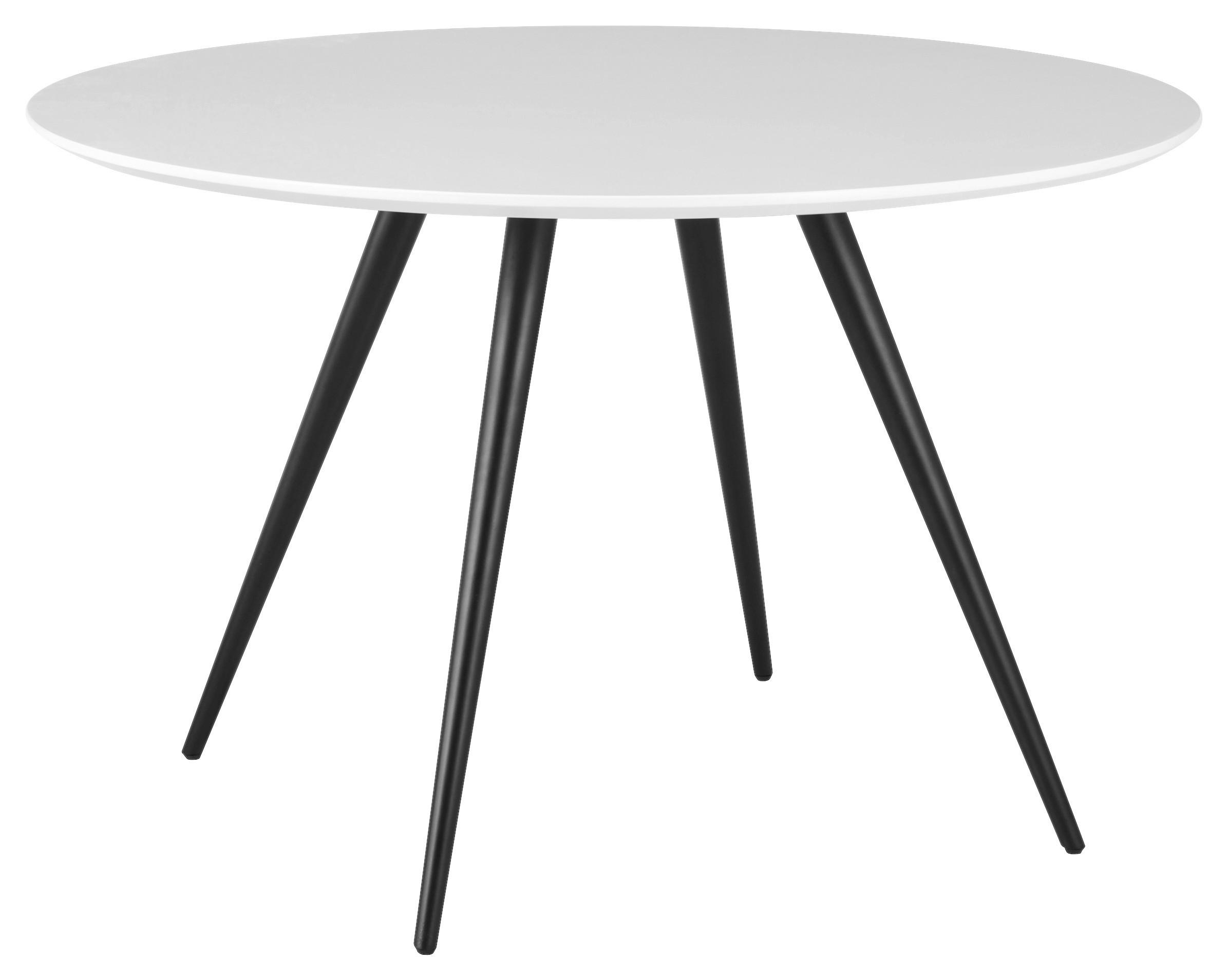 Esstisch Helena weiß D: ca. 120 cm Helena - weiß/schwarz (120,00cm)