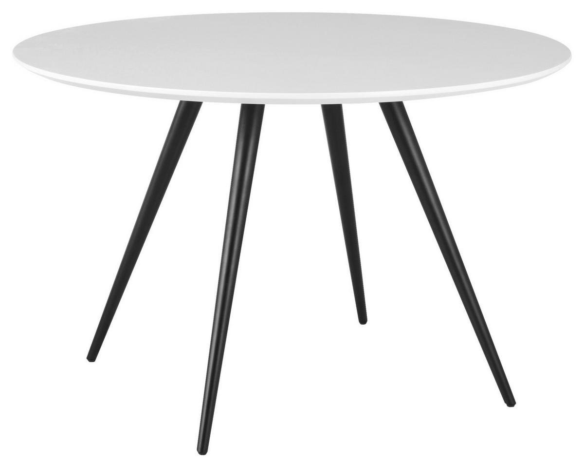 Esstisch Helena weiß D: ca. 120 cm Helena - weiß/schwarz (120,00cm)