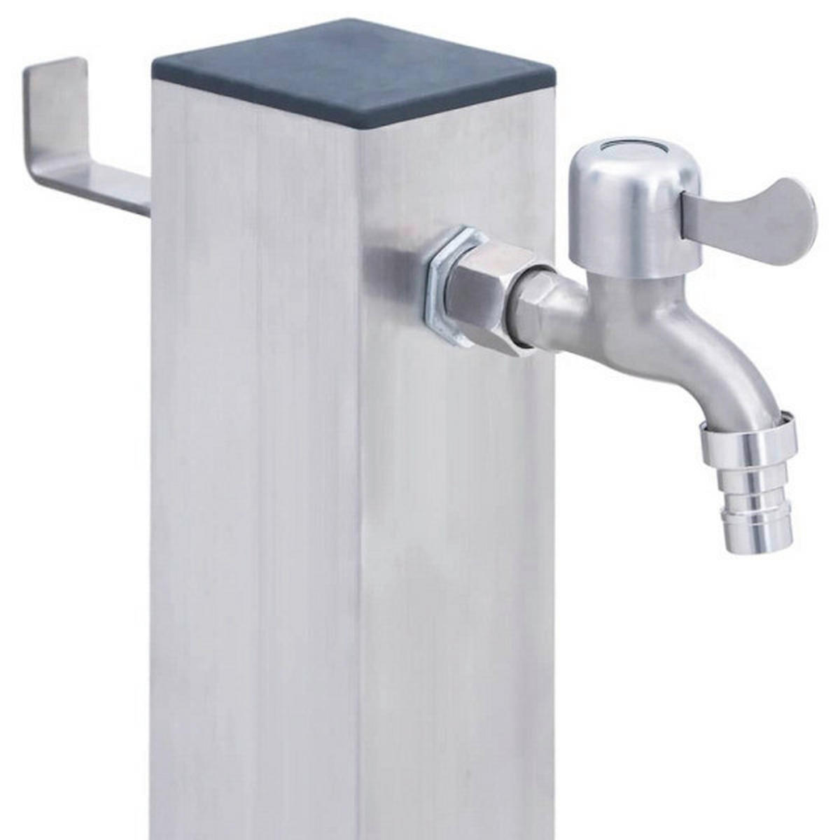 VidaXL Wassersäule silber B/H/L: ca. 7x60x23,5 cm Wassersäule - silber (23,50/7,00/60,00cm) - VidaXL