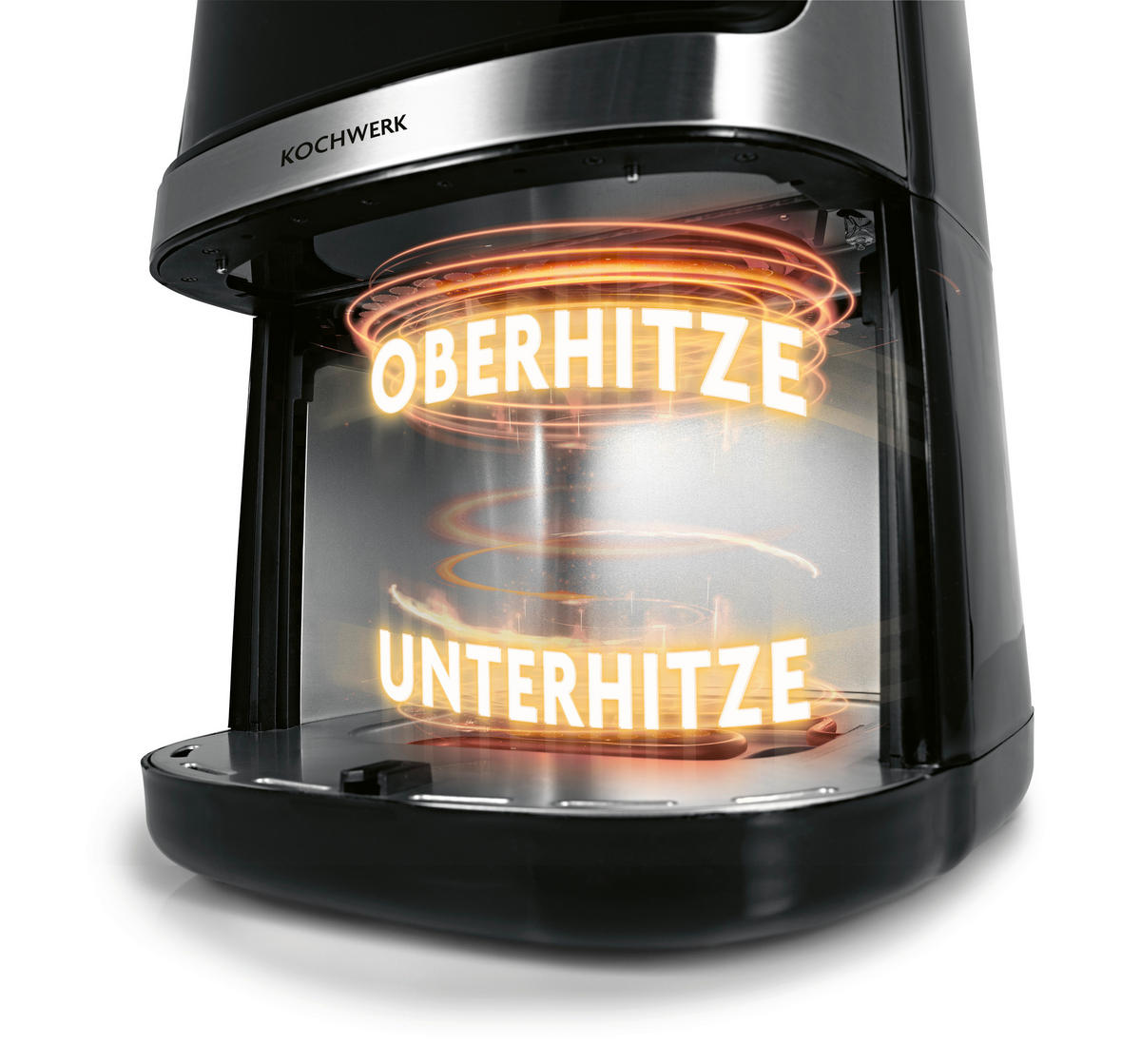 Rachs KOCHWERK Heißluftfritteuse Heißluftfritteuse 7,5l - schwarz/silber (29,00/37,00/35,00cm) - Rachs KOCHWERK