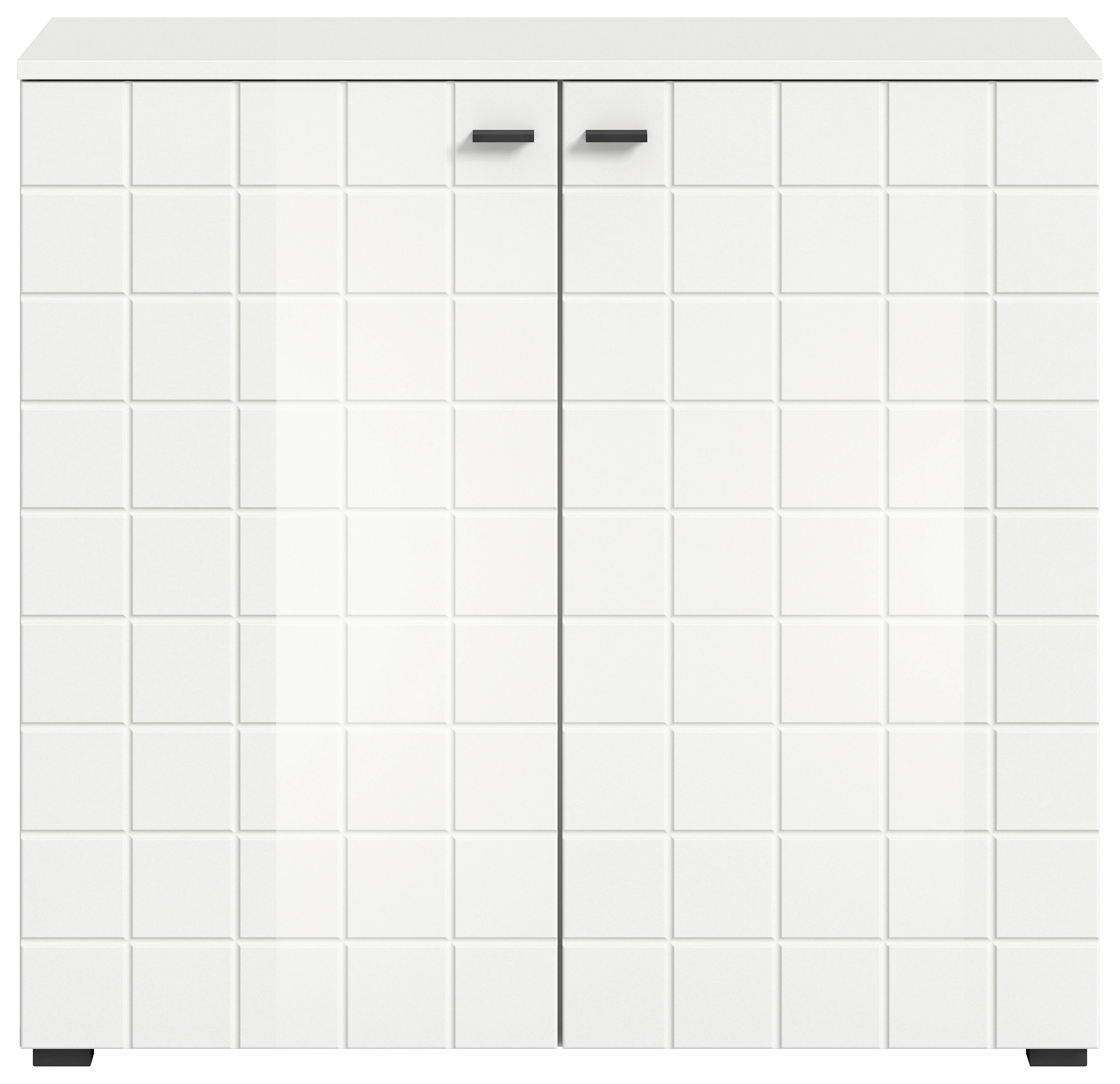 Kommode Monte weiß weiß Hochglanz B/H/T: ca. 92x86x37 cm Monte - weiß (92,00/86,00/37,00cm)