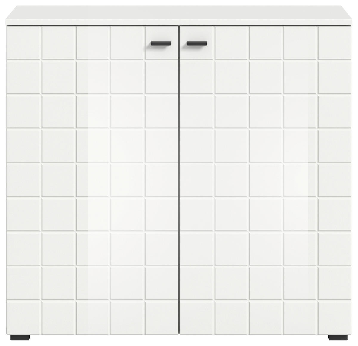 Kommode Monte weiß weiß Hochglanz B/H/T: ca. 92x86x37 cm Monte - weiß (92,00/86,00/37,00cm)