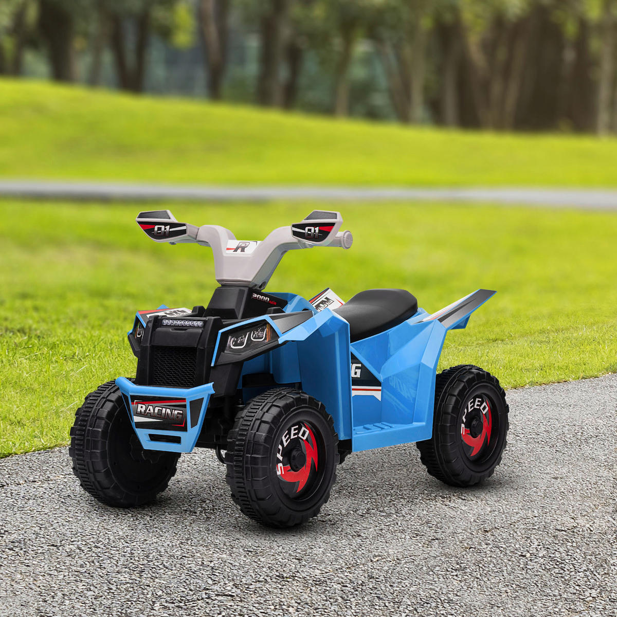 HOMCOM Elektroauto für Kinder blau B/H/L: ca. 41,5x48,5x70 cm Elektroauto für Kinder - blau (70,00/41,50/48,50cm) - HOMCOM