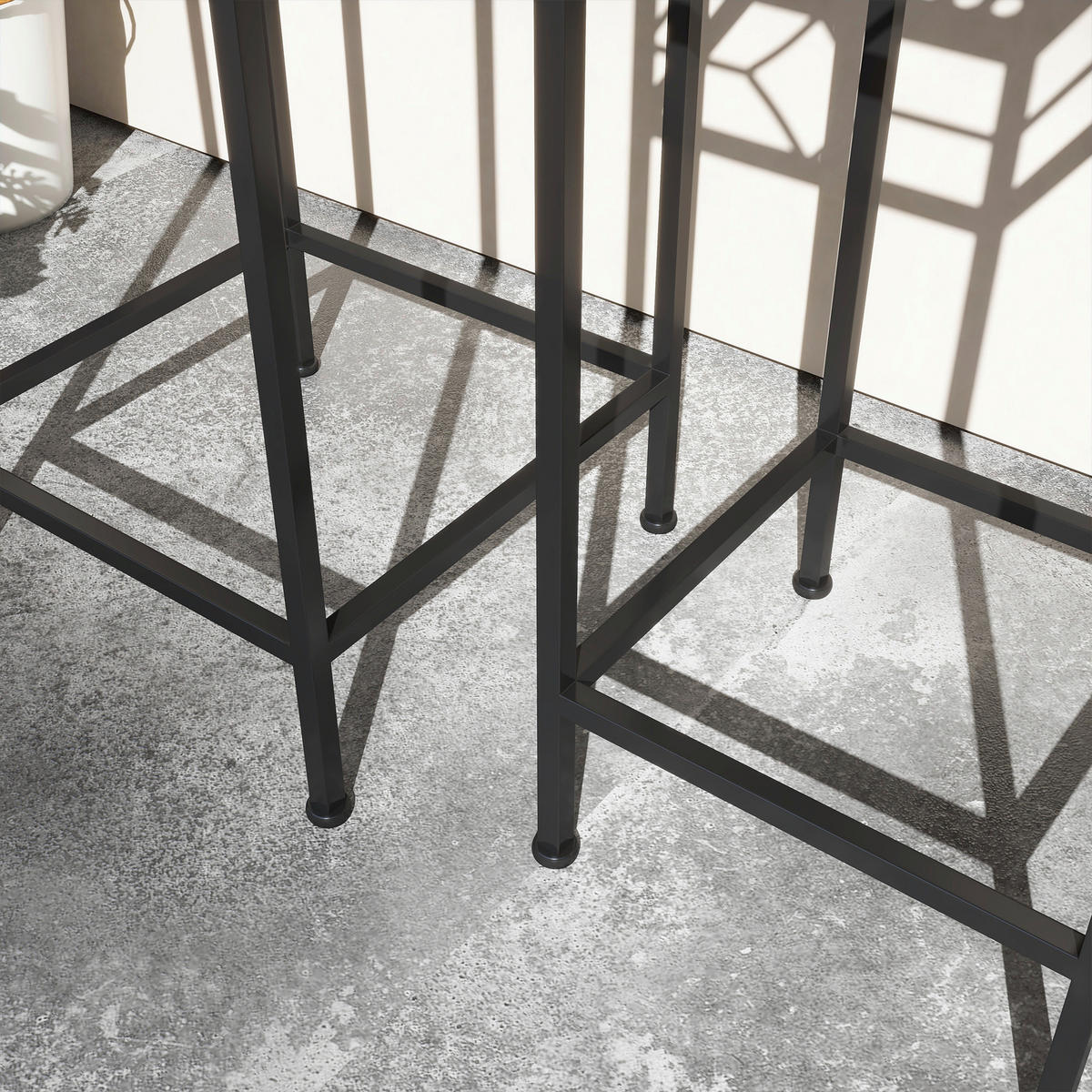 Outsunny Pflanzständer gold Edelstahl B/H/L: ca. 28x28x66 cm Blumenständer-Set - gold (66,00/28,00/28,00cm) - Outsunny