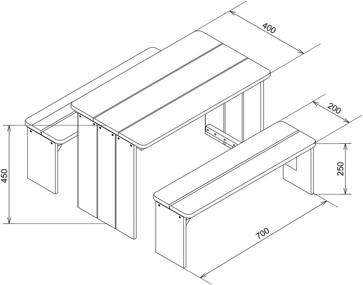 AXI Picknick-Set ZidZed XL braun Holz B/H/T: ca. 80x45x70 cm ZidZed XL - braun (80,00/45,00/70,00cm) - AXI