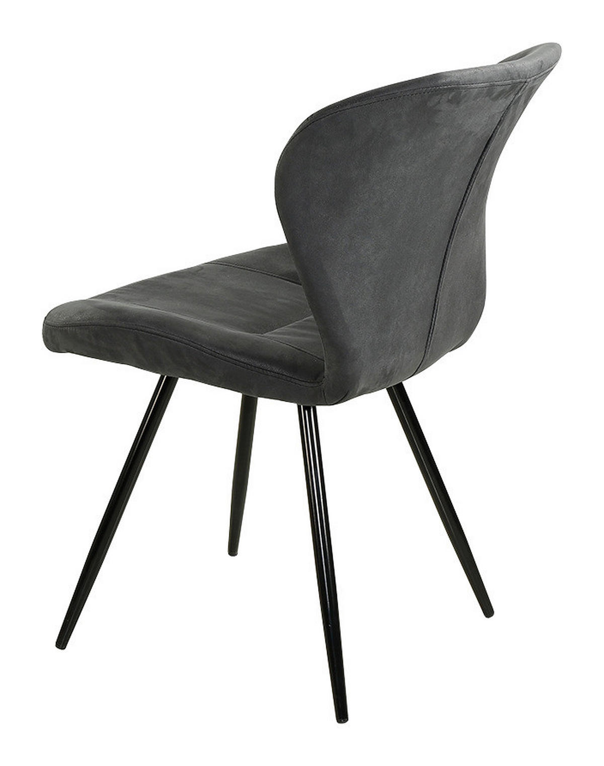 Stuhl  anthrazit Vintage B/H/T: ca. 54x86x64 cm Düren_Stuhl - schwarz/anthrazit (54,00/86,00/64,00cm)