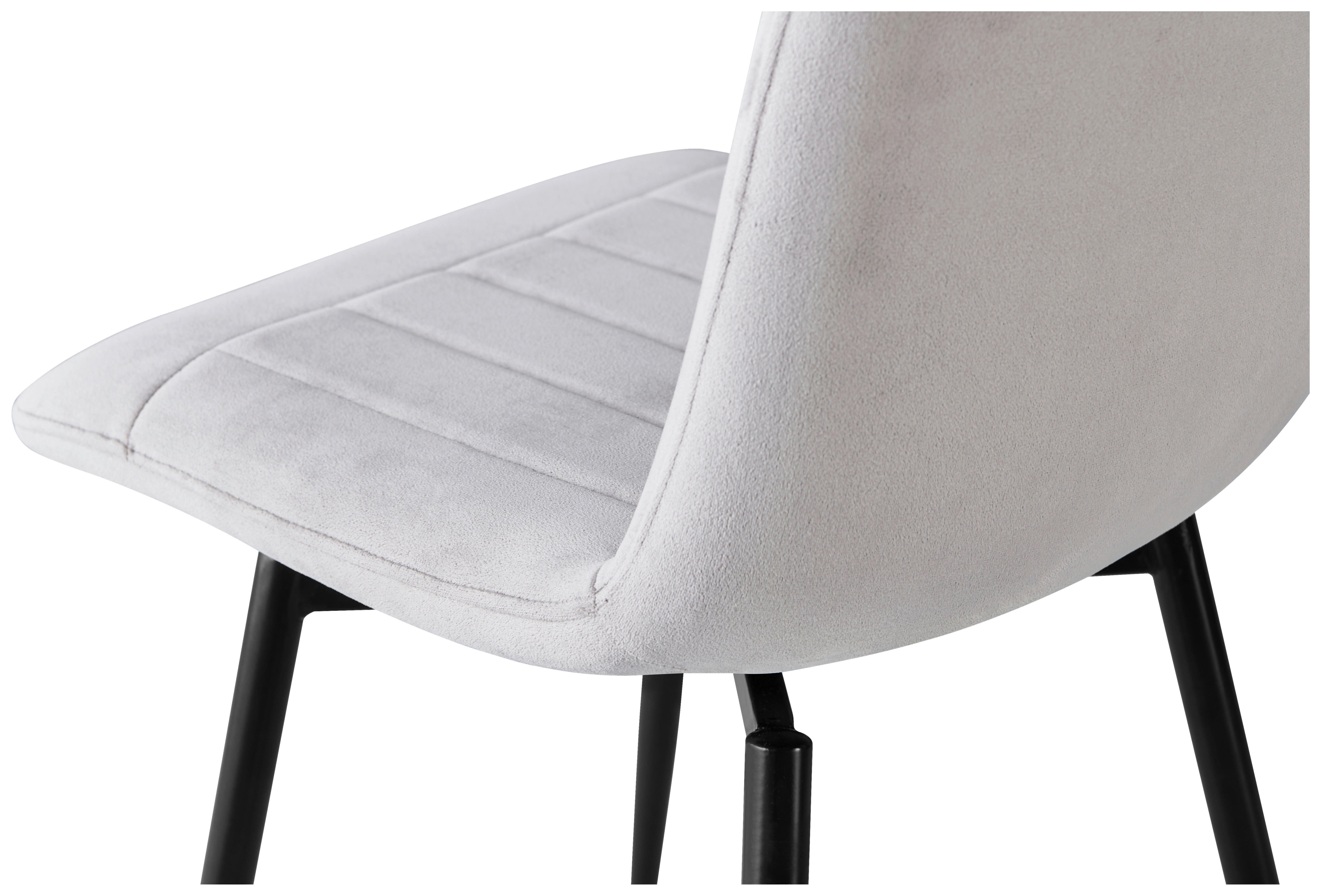 Stuhl Ayra grau Samt B/H/T: ca. 57x85x57 cm Ayra - schwarz/grau (57,00/85,00/57,00cm)