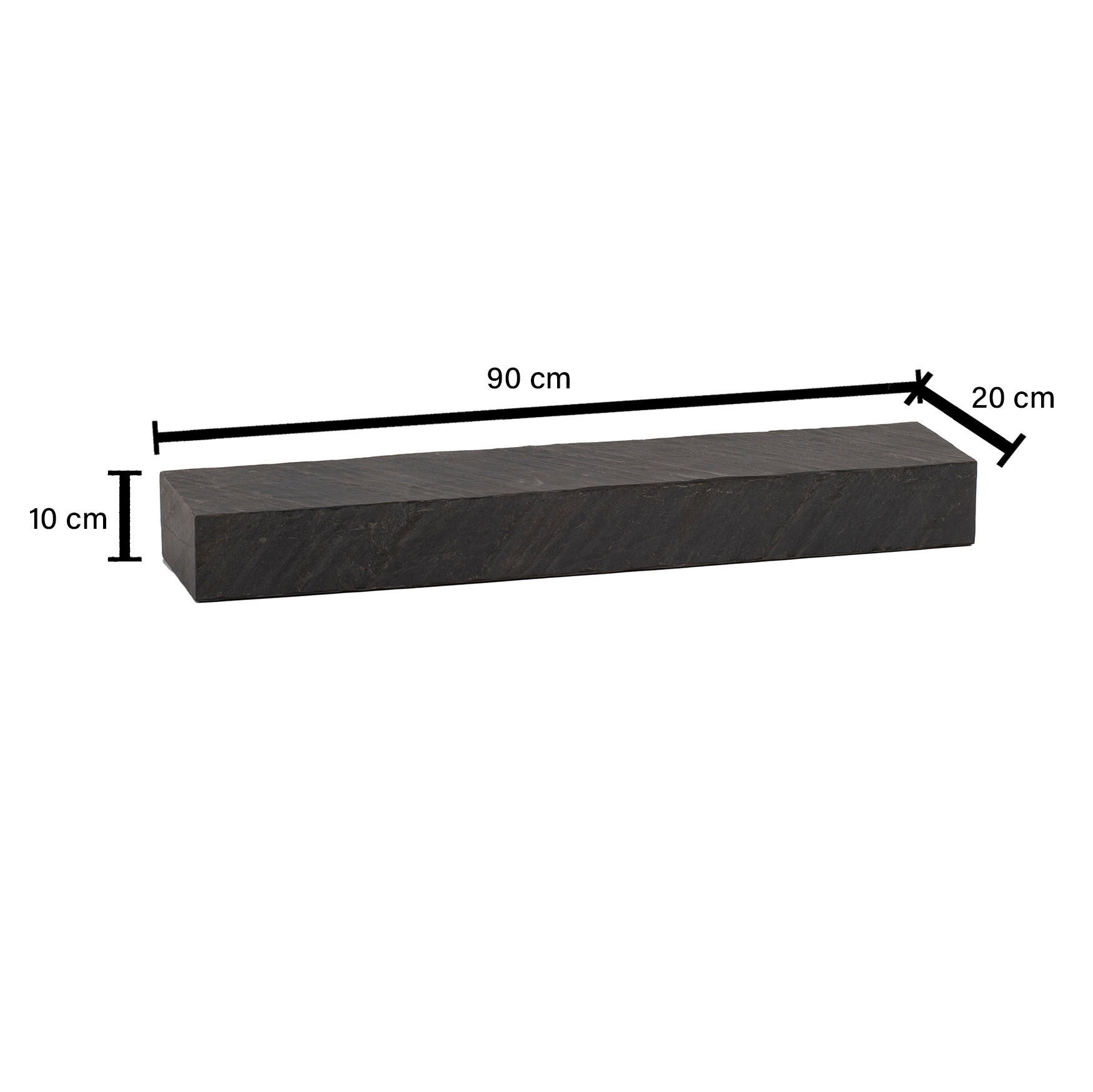 Wandregal grau B/H/T: ca. 90x10x20 cm Wandregal - grau (90,00/10,00/20,00cm) - Wohnling