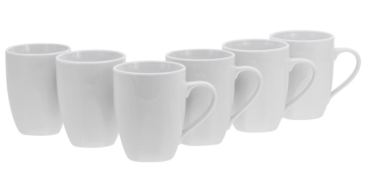 CreaTable Kaffeetassenset POCO online ▷ Square weiß tlg. Porzellan 6 kaufen bei