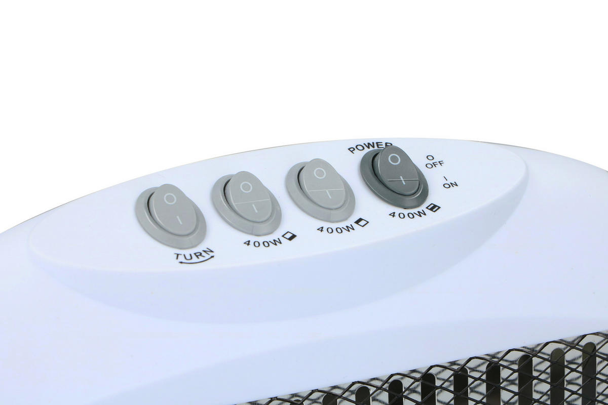 Heizlüfter weiß B/H/T: ca. 27,5x48x12,5 cm ca. 1200 W Heizlüfter_Halogen - weiß (27,50/48,00/12,50cm)