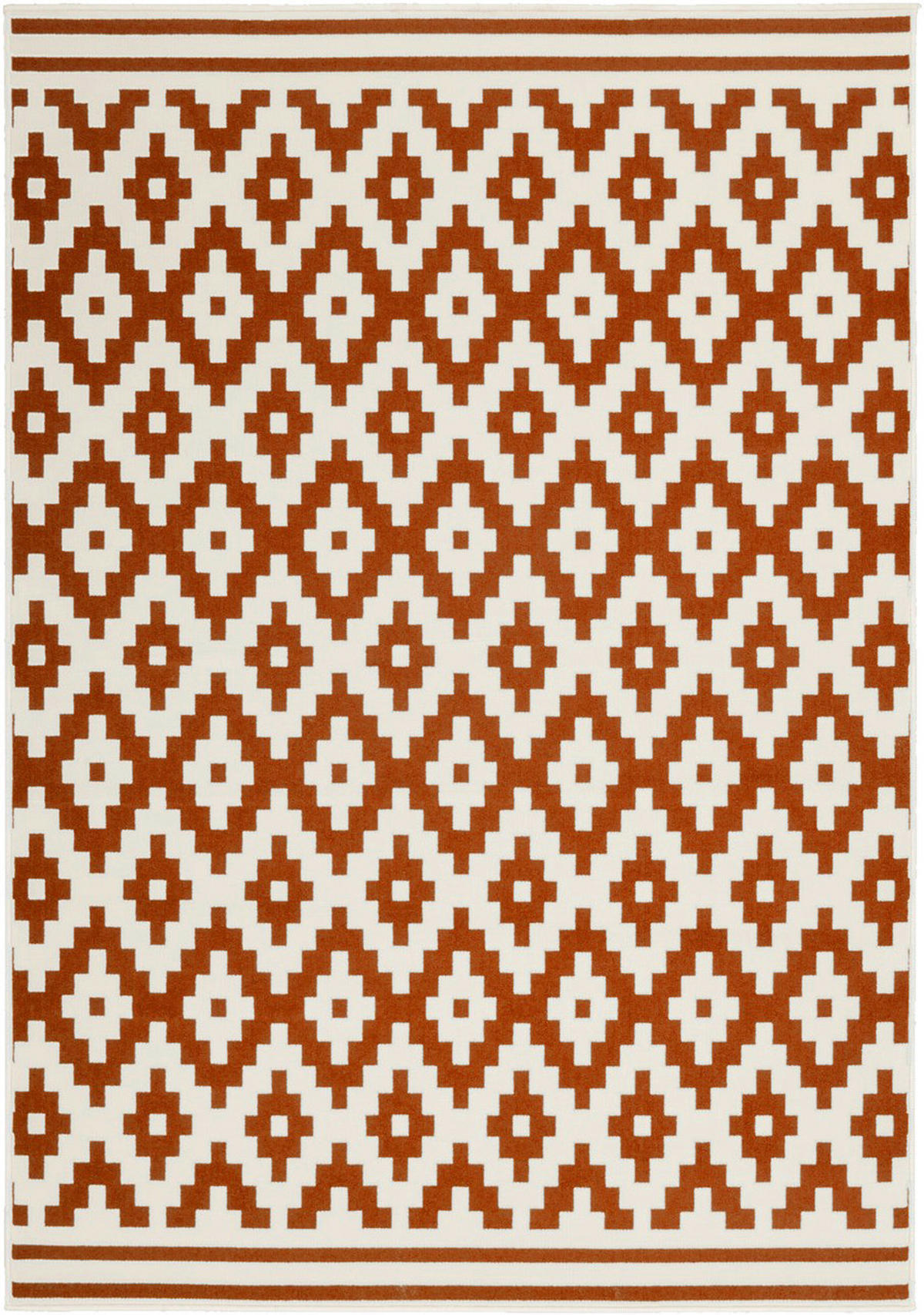 Kayoom Kurzflorteppich Now! 325 orange B/L: ca. 160x230 cm Now! 325 - orange/elfenbein (160,00/230,00cm) - Kayoom