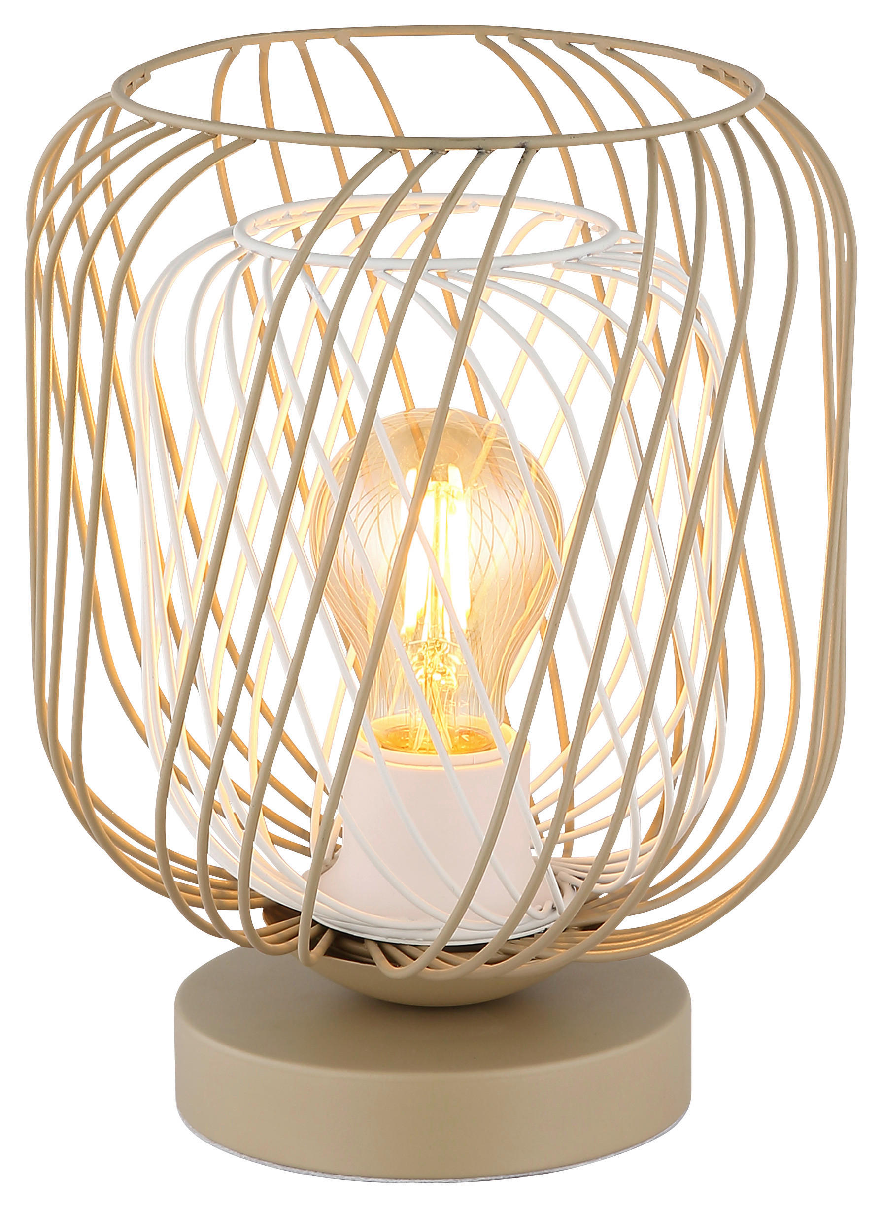 GLOBO Pendelleuchte DICHTI 15965T sand Metall H/D: ca. 24,5x18 cm E27 1 Brennstellen DICHTI - sand (18,00/24,50cm) - GLOBO