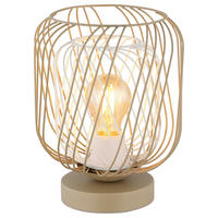 GLOBO Pendelleuchte DICHTI 15965T sand Metall H/D: ca. 24,5x18 cm E27 1 Brennstellen DICHTI - sand (18,00/24,50cm) - GLOBO