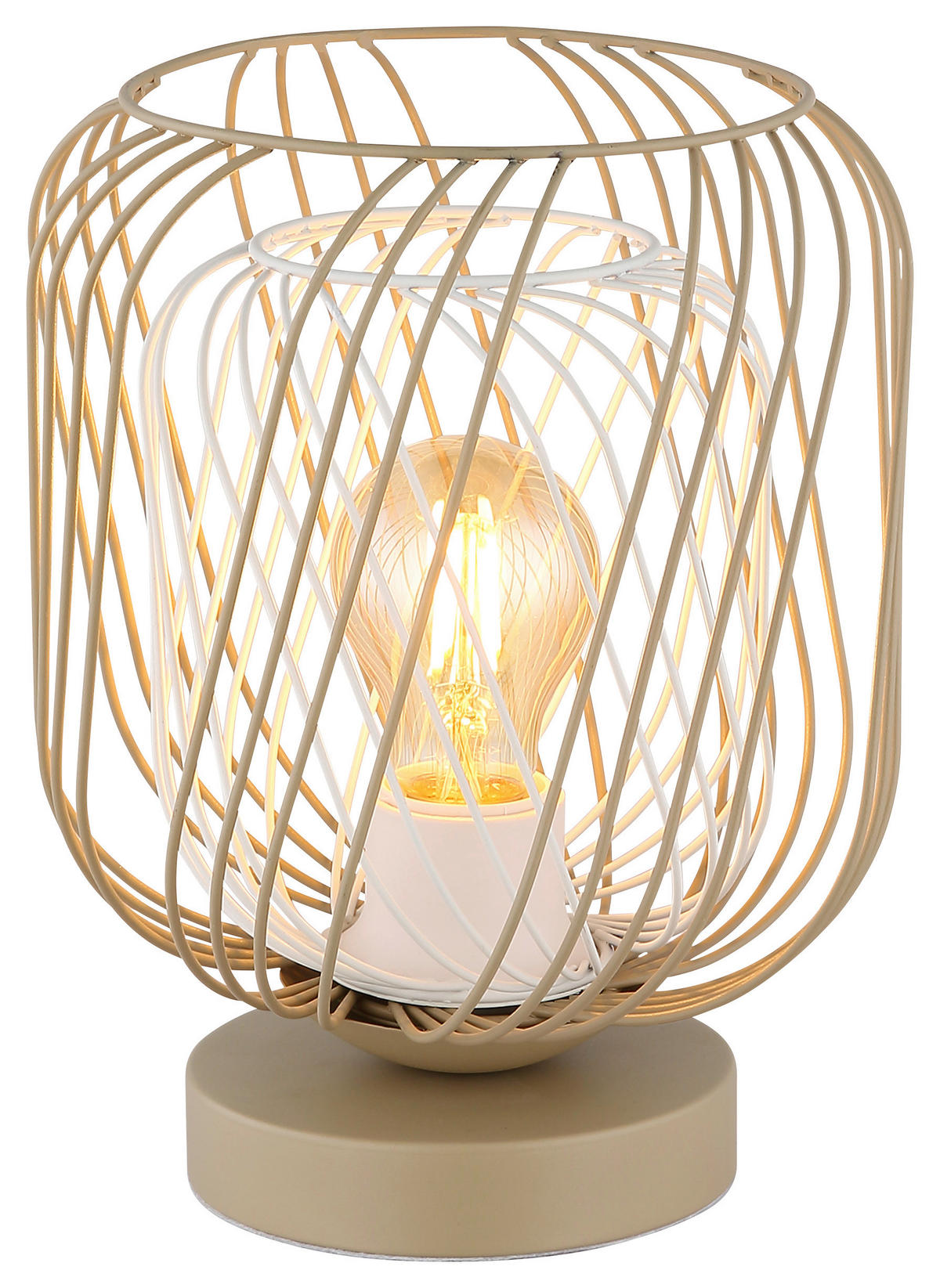 GLOBO Pendelleuchte DICHTI 15965T sand Metall H/D: ca. 24,5x18 cm E27 1 Brennstellen DICHTI - sand (18,00/24,50cm) - GLOBO