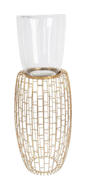 Kayoom Kerzenständer Malibu 825 Malibu 825 - gold (28,00/28,00/73,00cm) - Kayoom