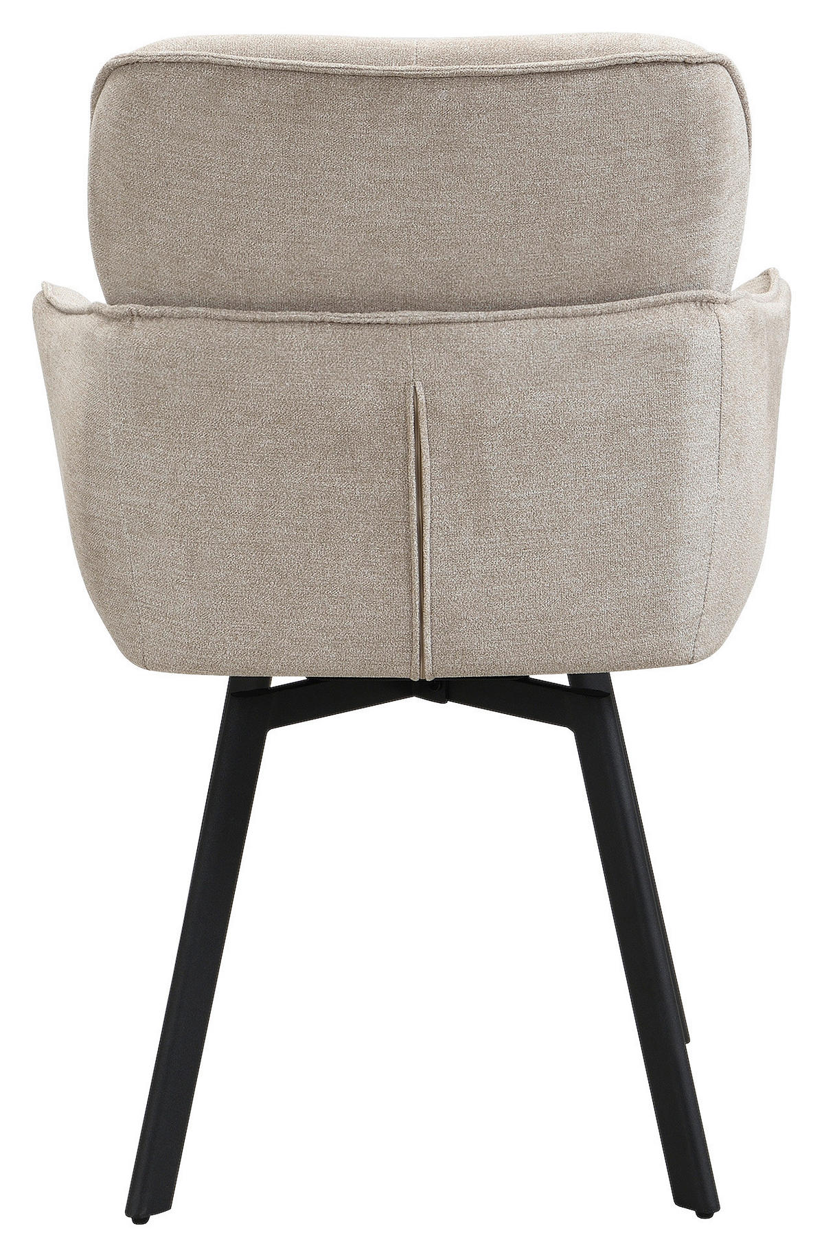Stuhl RICO schwarz taupe Metall Stoff B/H/T: ca. 61x90x63 cm RICO - schwarz/taupe (61,00/90,00/63,00cm) - byLIVING