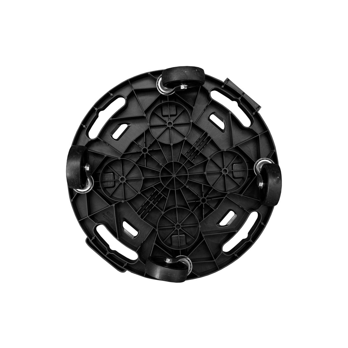 Dolly Transportroller schwarz B/H/L: ca. 40x12,5x40 cm Transportroller_mit_Rädern rund - schwarz (40,00/40,00/12,50cm) - Dolly