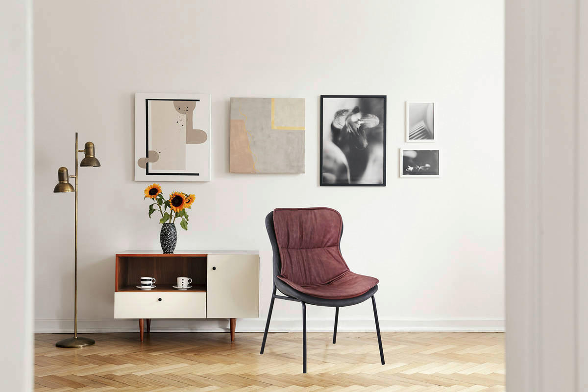 Stuhl Brady 200 braun grau Kunstleder B/H/T: ca. 54x84x64 cm Brady 200 - braun/schwarz (54,00/84,00/64,00cm) - 360 Living