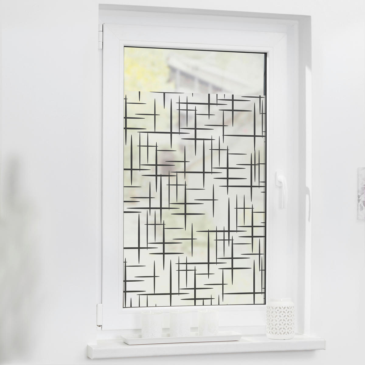 LICHTBLICK Fensterfolie schwarz weiß B/L: ca. 100x100 cm ▷ online bei POCO  kaufen