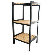 Regal Jasmin schwarz B/H/T: ca. 37x78x33 cm Jasmin - schwarz (37,00/78,00/33,00cm)