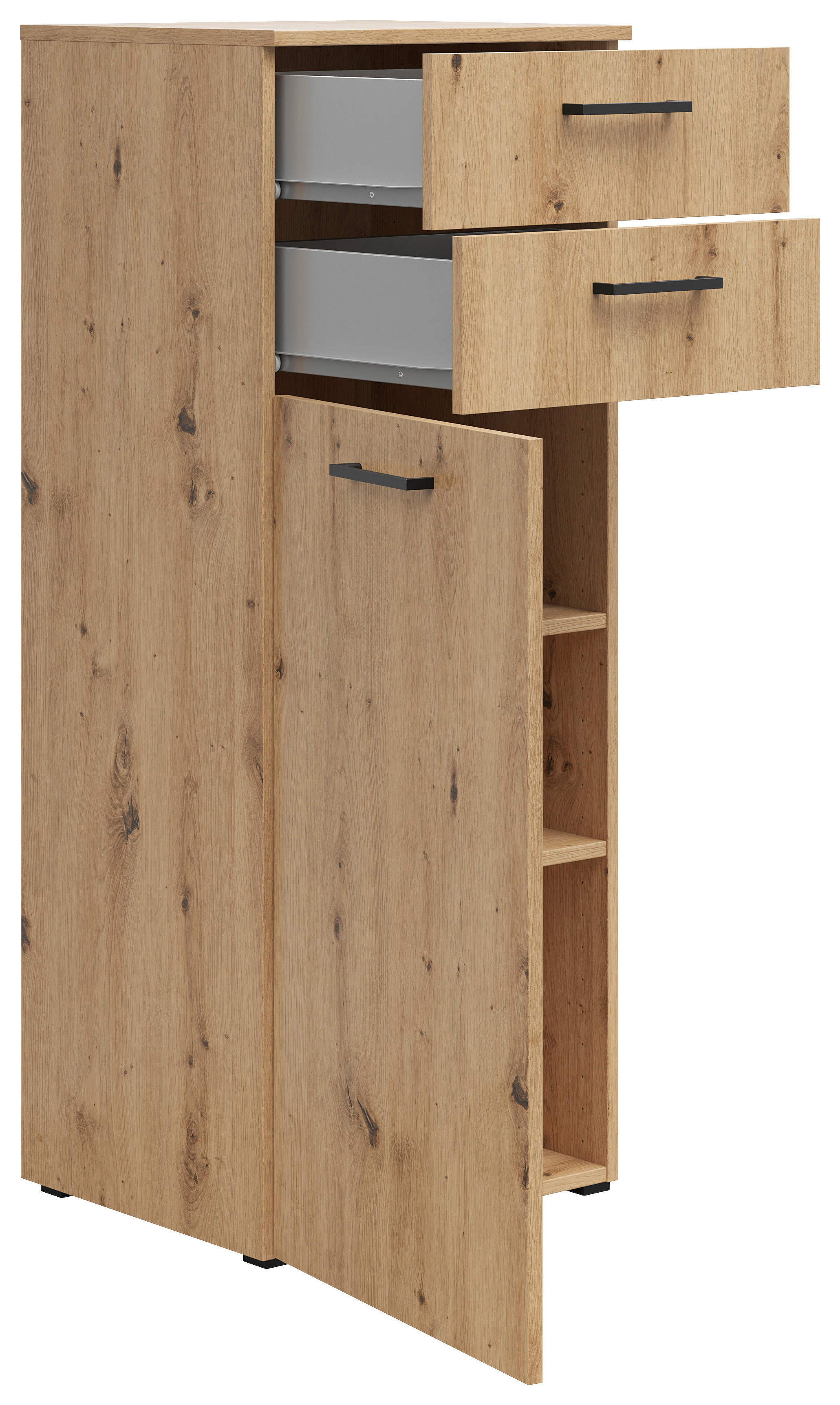Kommode Multi-Stauraum Typ 17 Eiche Artisan Nachbildung B/H/T: ca. 45x115x40 cm Multi-Stauraum Typ 17 - Eiche (45,00/115,00/40,00cm)