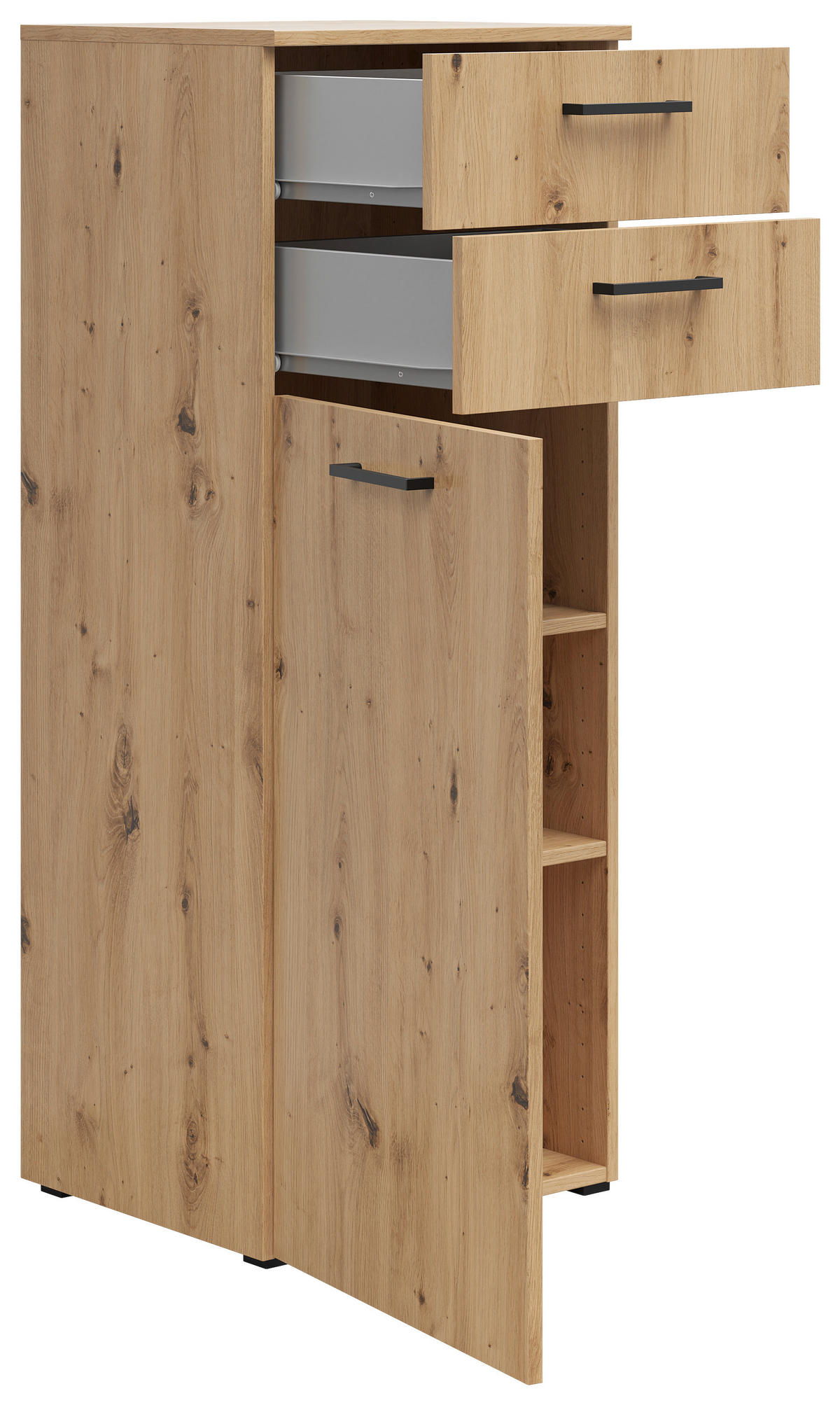 Kommode Multi-Stauraum Typ 17 Eiche Artisan Nachbildung B/H/T: ca. 45x115x40 cm Multi-Stauraum Typ 17 - Eiche (45,00/115,00/40,00cm)
