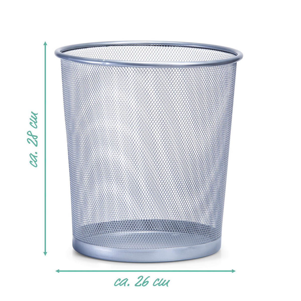 Zeller Papierkorb transparent B/H/L: ca. 26x28x26 cm Papierkorb - transparent (26,00/26,00/28,00cm) - Zeller