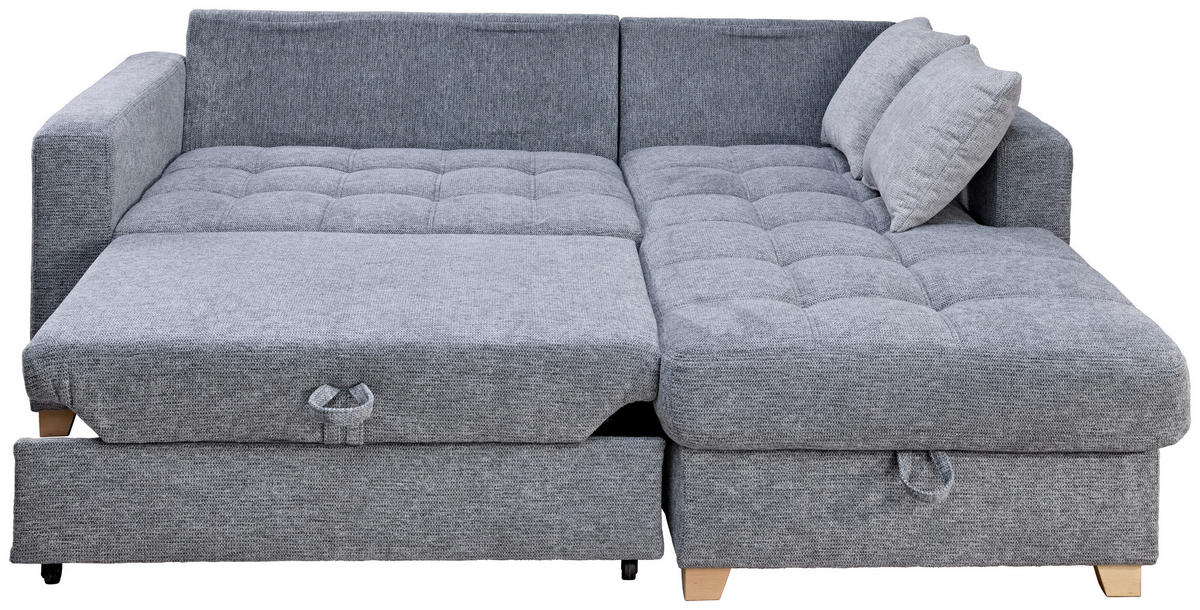 Funktionsecke Split grau Microfaser B/H/T: ca. 224x91x168 cm Split - Eiche/grau (224,00/91,00/168,00cm)