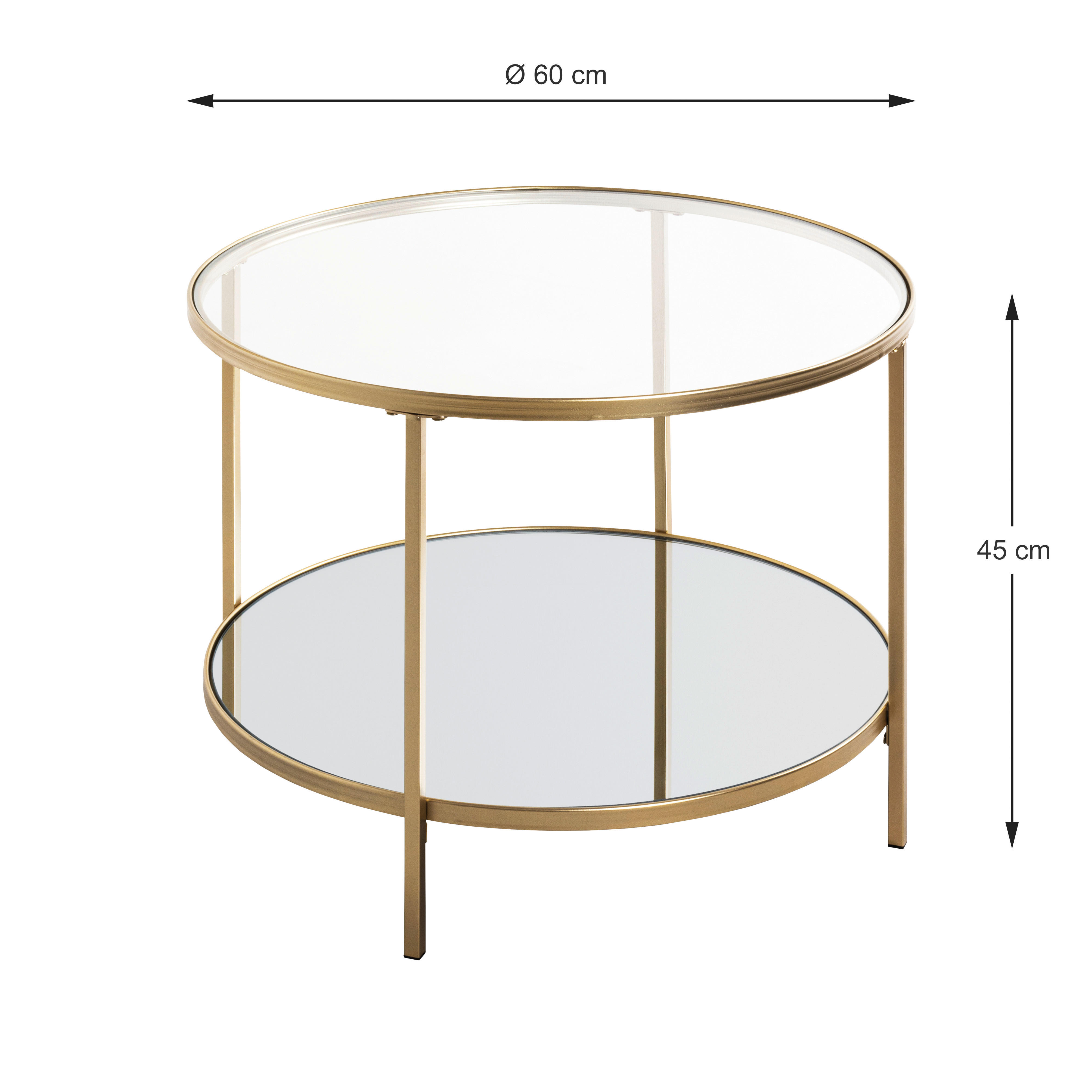 Beistelltisch  gold Optik H/D: ca. 45x60...