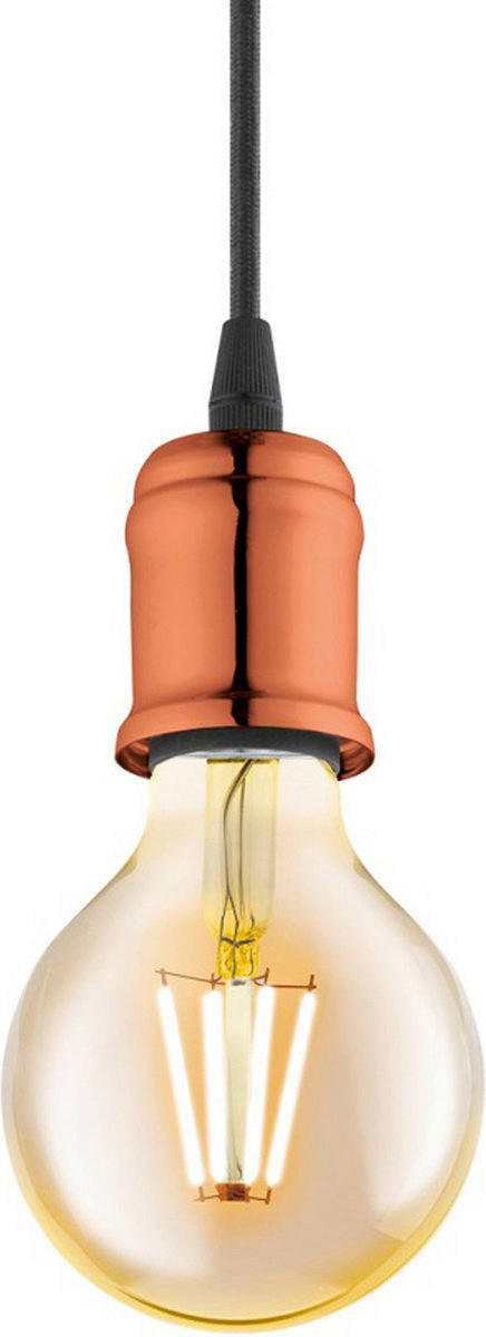 Eglo Pendelleuchte Kupfer Metall B/H/L: ca. 10x200x10 cm E27 1 Brennstellen Yorth - Kupfer (10,00/10,00/200,00cm) - Eglo