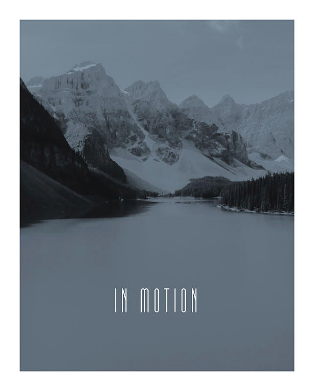 Komar Poster Word Lake In Motion Steel Natur B/L: ca. 40x50 cm günstig online kaufen