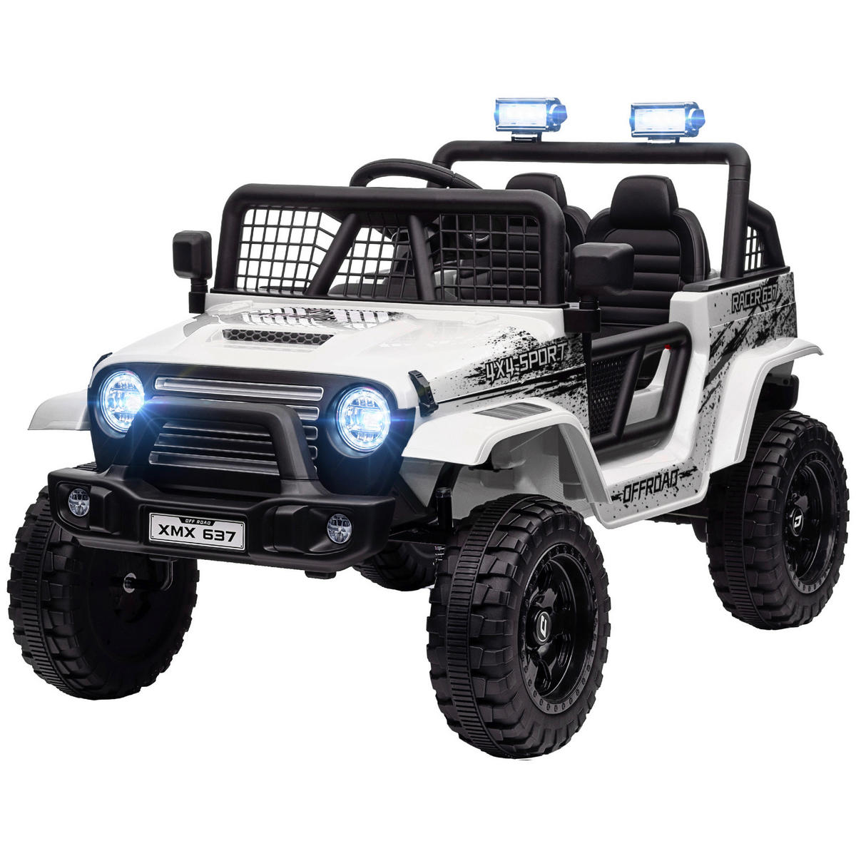 AIYAPLAY Kinder-Elektroauto weiß B/H/L: ca. 67x68,5x109 cm Kinder-Elektroauto - weiß (109,00/67,00/68,50cm) - AIYAPLAY