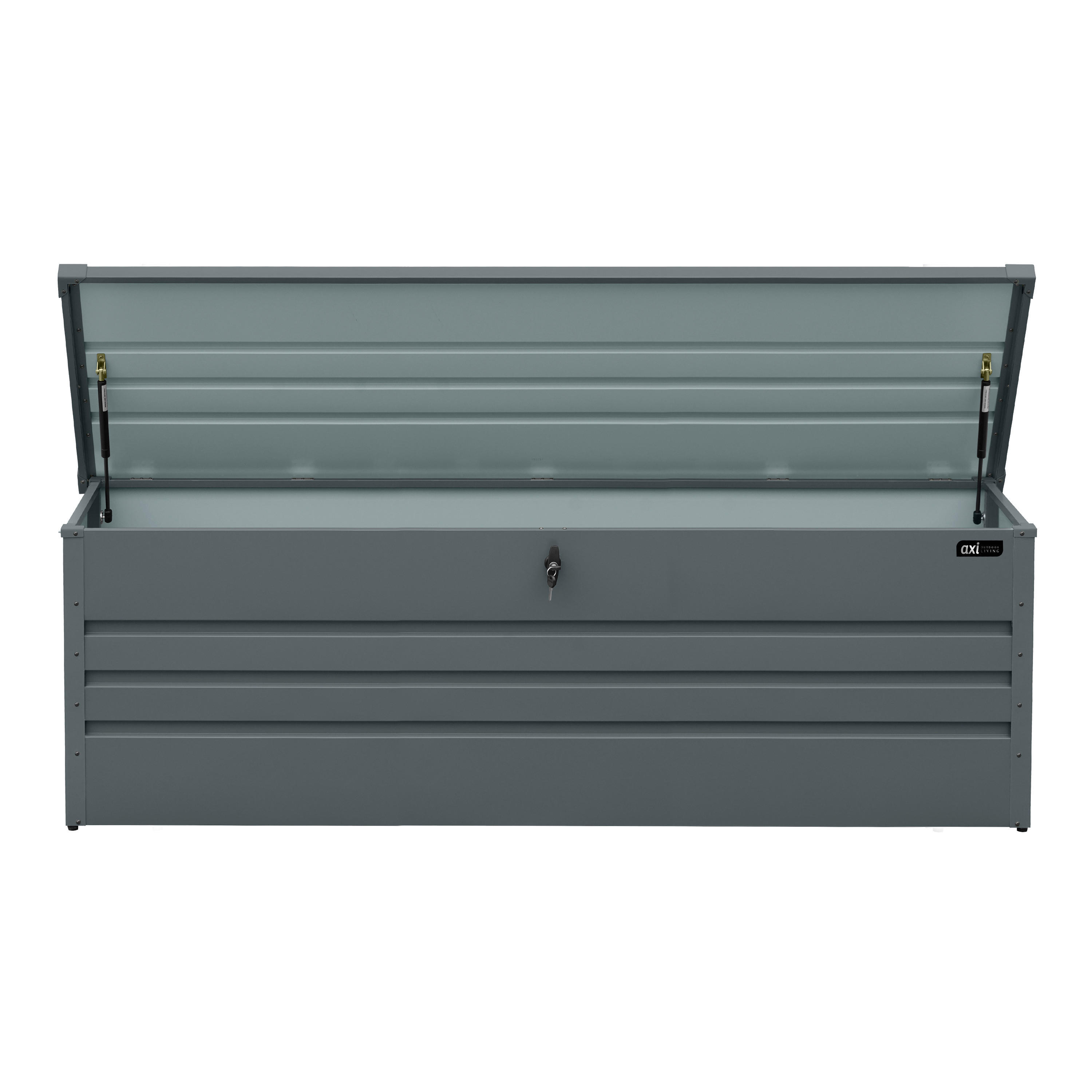 AXI Outdoor Living Gartenbox Miles anthrazit Metall B/H/L: ca. 82x75x185 cm Miles - anthrazit (185,00/82,00/75,00cm) - AXI Outdoor Living